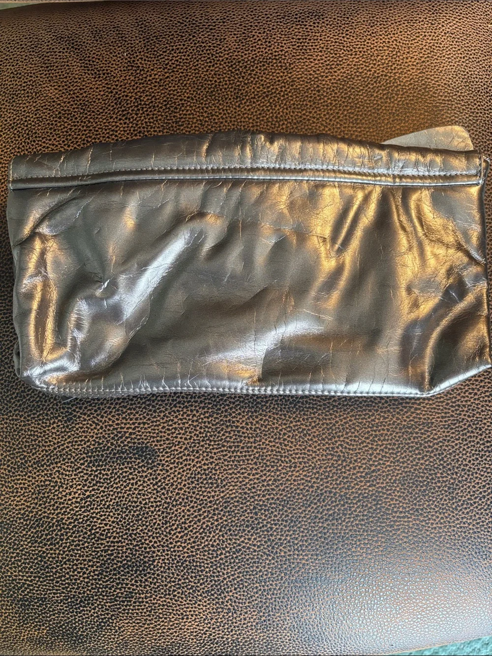 Express Bow-Detail Faux Leather Clutch